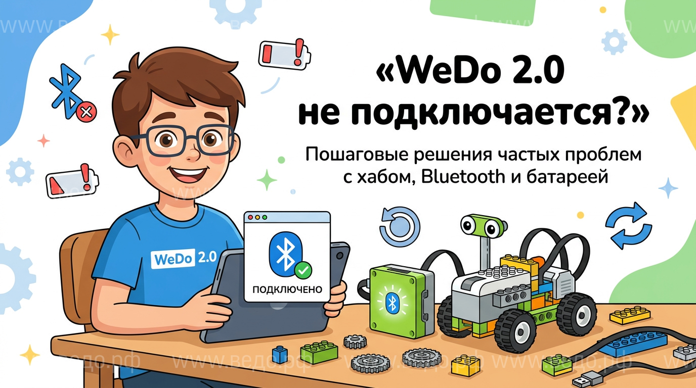 Почему Lego WeDo 2.0 не подключается к планшету? Решение частых проблем