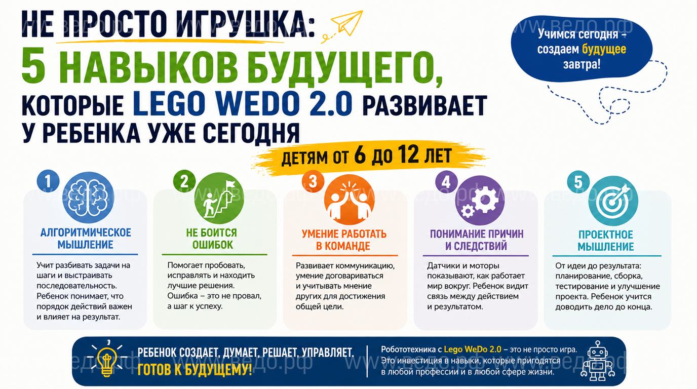 Не просто игрушка: 5 навыков будущего, которые Lego WeDo 2.0 развивает у ребенка уже сегодня